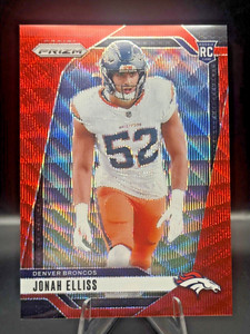 JONAH ELLISS 2024 PANINI PRIZM ROOKIE RED WAVE BRONCOS #356 RC /149