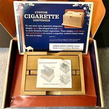 CAMEL Cigarette Dispenser, Holder. Wooden Promotional - Original Box Tobacciana