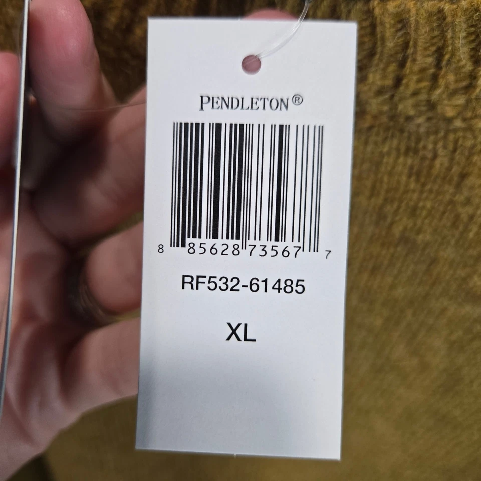 NWT Pendleton Washable Shetland Wool Pullover Sweater Honey Yellow Tan XL - Image 3 of 4