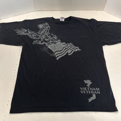 Made in the USA: Vietnam Veteran Eagle Flag T-shirt Size Large