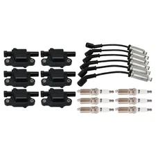 Ignition Kit 6 Spark Plugs Coils Wire Set For 2014-19 Silverado Sierra 4.3L