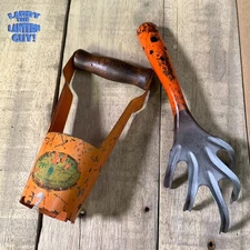 Vintage Lot  ~ Five Tine Hand Cultivator Potted Flowers Auger ~ Garden Tools