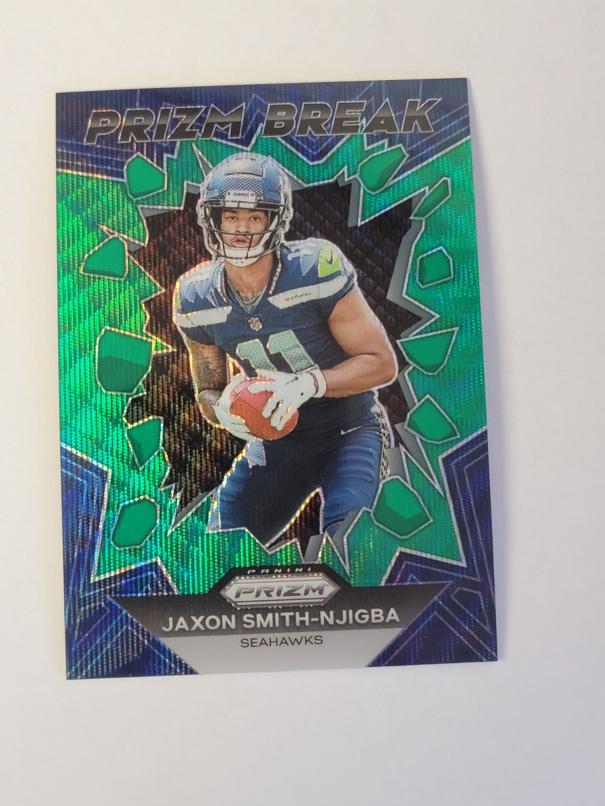 2023 Panini Prizm - Prizm Break Jaxon Smith-Njigba #PB-2 Green Wave Prizm (RC)