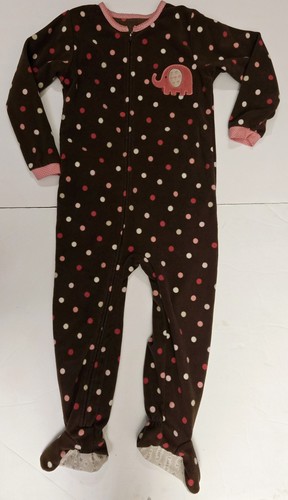 Lot of 4 Girl's Size 4T Footed Sleepers Pajamas Fleece Winter Warm Carter's - Picture 6 of 6