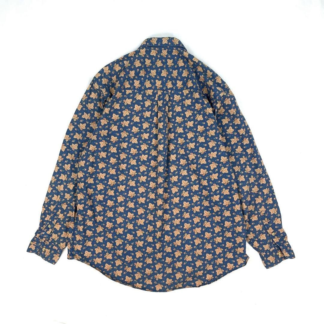 Christian Dior Floral Shirt Long Sleeve Classic Blue Men's