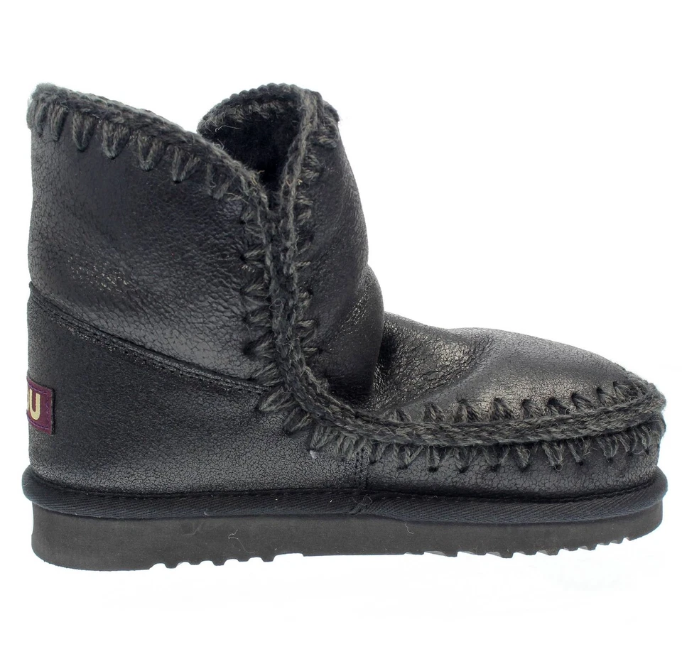 Mou Eskimo 18 - Stivaletti In Montone Nero - Donna Scarpe Stivaletti Con Pelo - Immagine 2 di 3