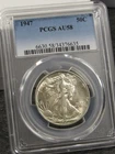 1947 P Walking Liberty half dollar PCGS AU 58 (76635)