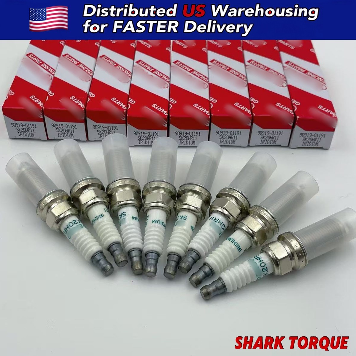 07-20 TUNDRA 5.7 V8 3URFE, 3URFBE  4.6 V8 1URFE OEM SPARK PLUGS 90919-01191 X8