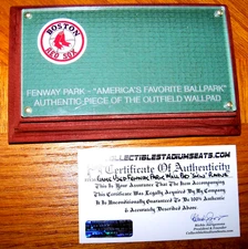 ⚾FENWAY PARK WALLPAD PLAQUE Green Monster Boston Red Sox Ted Williams Jimmy Fund