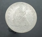 1857 O  Seated Liberty Quarter  25 Cents 90% Silver Coin New Orleans Mint