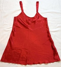 Oscar De La Renta Pink Label Satin Slip Chemise M Red Nightie Valentine Christma