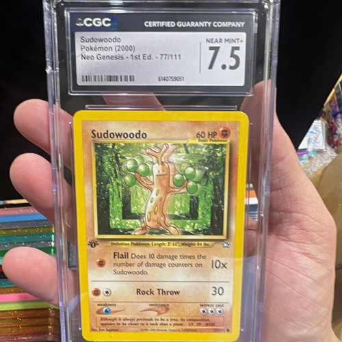 Sudowoodo (1st Edition) graded CGC 7.5 for sale on eBay