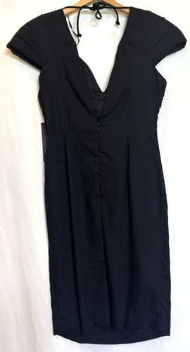 Vestido de cóctel LBD vintage años 80 edición tardía talla 8 boda clásico sin existencias EE. UU. - Imagen 6 de 13