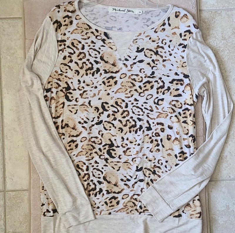Michael Stars Leopard Print Top One-Size