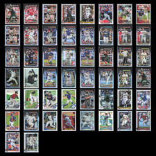 Topps Chrome X-Fractor & Refractor Lot 50 Baseball Cards - Stars, Rookies - Bulk