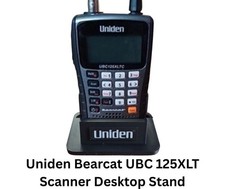 Uniden UBC-125XLT 500 Channel Handheld Scanner Large Base Desktop Stand