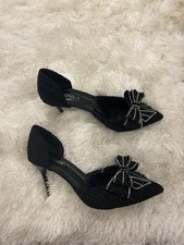 Women's Cute Bow High Heel Stiletto Pumps Pointed Toe, Slip-On
