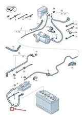 AUDI RS3 batteria + kit cavi 8V0971225A NUOVO ORIGINALE