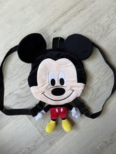 Disney Mickey Mouse Head Plush Soft Backpack Adjustable Straps