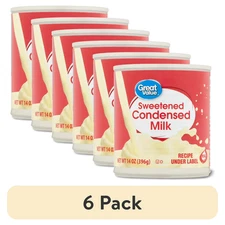 (6 Pack) Great value Sweetened Condensed milk, 14 Oz...