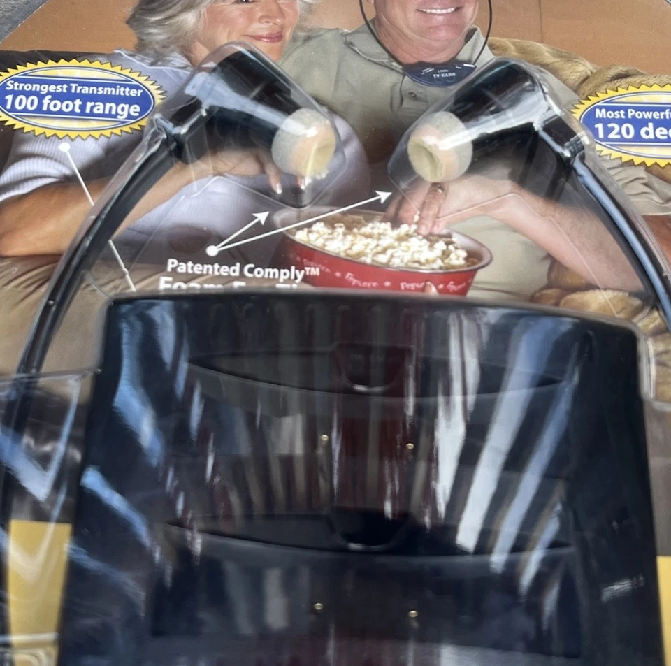 New! TV Ears 2.3 MHZ Wireless Headset Headphones Hearing Aid System - Image 4 of 4