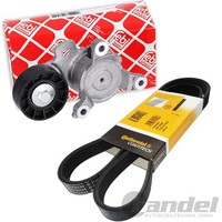 febi Riemenspanner+Conti Keilrippenriemen Passend FüR Citroen C4 C5 II Jumpy