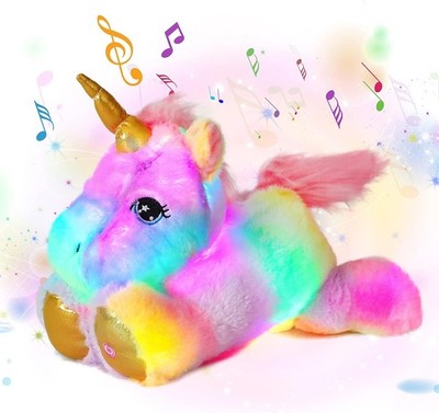 Plüsch Einhorn Nachtlicht Singt Lied Led Licht