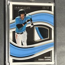Panini 2023 Immaculate Collection Yiddi Cappe #IBMP-YC Patch /25 Miami MLB SSP! 