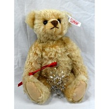 Steiff X Swarovski Daniel Teddy Bear w/2004 Annual Crystal Ornament