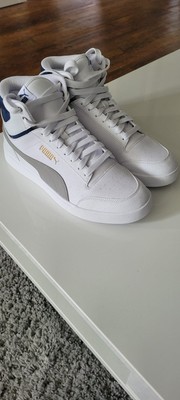Sneaker ''Puma Shuffle Mid'', Farbe: White, Concrete Gray, Persian Blue, Gold