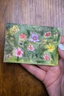 ACEO Original Watercolor Wildflower Bush OOAK Miniature Art Ginni Artigue — photo 1
