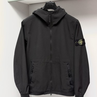 Stone Island Jacke Mantel Herren Medium Schwarz Softshell-R e.dye Technology ptp21,5''