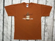Y2K The Bigger The Better Yuengling Beer Bottle Promo Advertising T-Shirt - Sz M