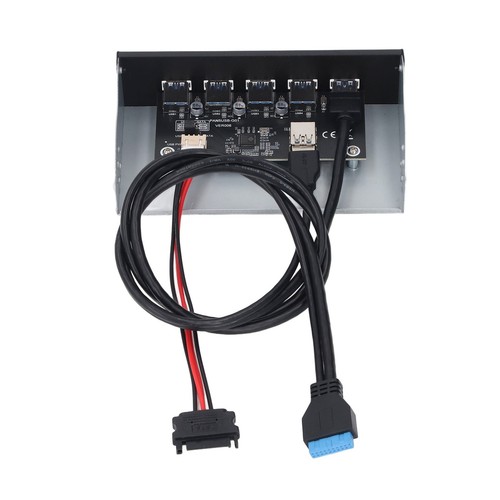 Front Panel USB Hub 5xUSB3.2 GEN1 19 Pin 5.25in Optical Drive Front Panel For FY - Afbeelding 3 van 24