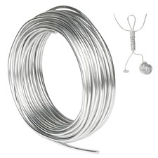 Tenn Well 9 Gauge Aluminum Craft Wire, 50 Feet 3mm Bendable Armature Wire for...