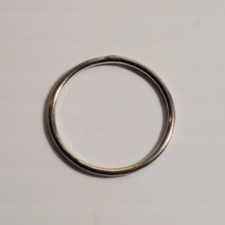 Solid Sterling Silver 1.1mm Wide Band Ring Size 6.5 Hallmarked 925 LACN No Stone