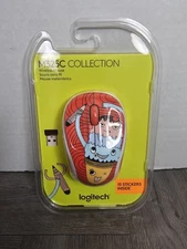 M525C Logitech USB Wireless Mouse Triple Scoop Doodle Collection w 15 Stickers