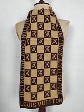 Sciarpa sciarpa invernale Louis Vuitton originale vintage lana marrone/beige