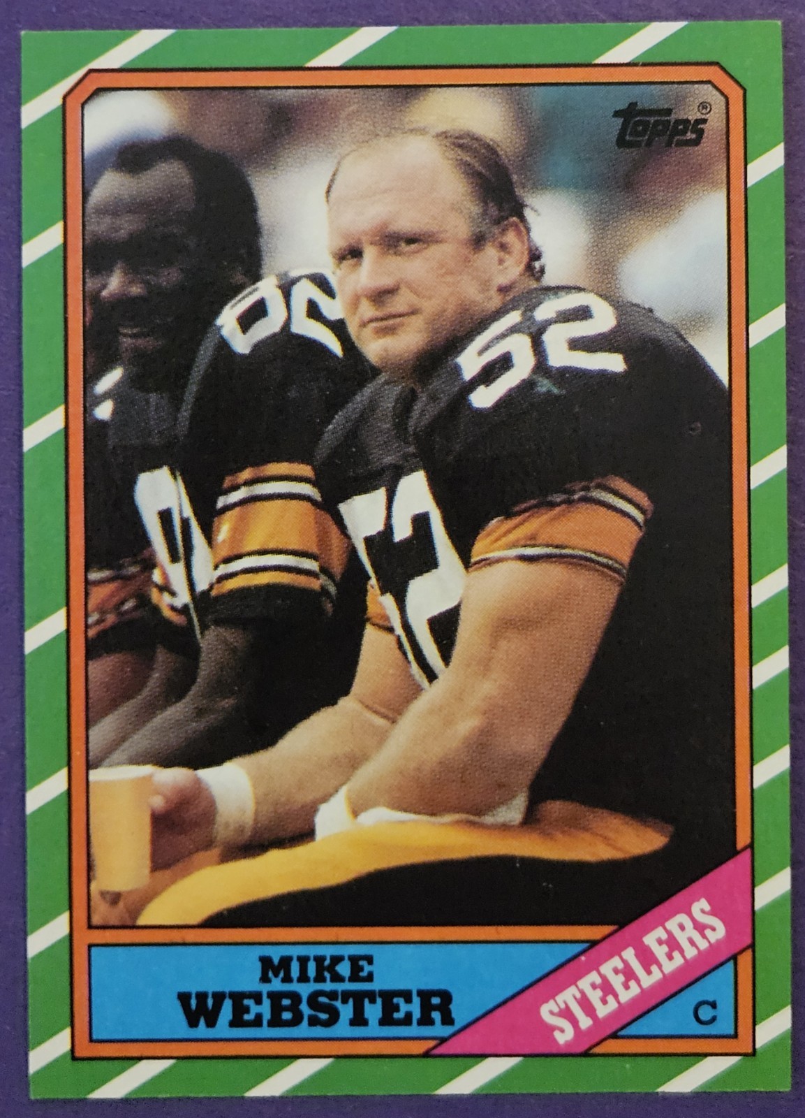1986 Topps #286 Mike Webster Football card Pittsburgh Steelers! HOF!
