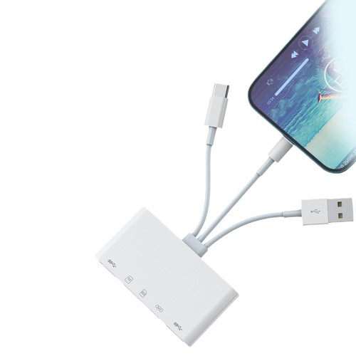 5 in 1 Memory Card Reader SD Card Reader USB OTG Adapter for iPhone/iPad - Photo 11/13