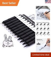 Art Pens,Fineliner Ink Pens,Set of 12 Technical Drawing pen,Pigment Pen,Fine ...