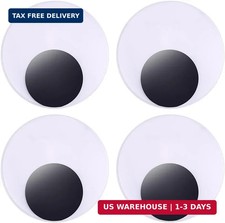 3 Inch Large Sized Plastic Wiggle Googly Eyes with Self Adhesive for Crafts Set