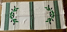 VINTAGE TABLE CENTRE/RUNNER FRINGED ENDS - 16.5 x 39 inch