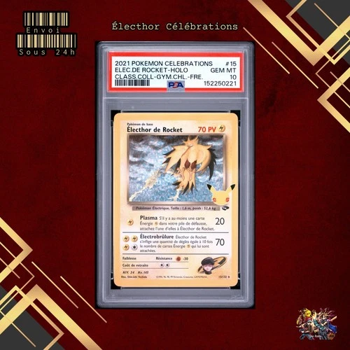 🇫🇷 ELECTHOR OBSCUR HOLO PSA 10 - CELEBRATIONS 25 YEARS 15/132 Pokemon Card 🇫🇷