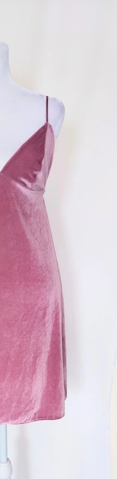 UNDERCOVER Abito Victoria's Secret donna M babydoll velluto slip chemise rosa nuovo con etichetta