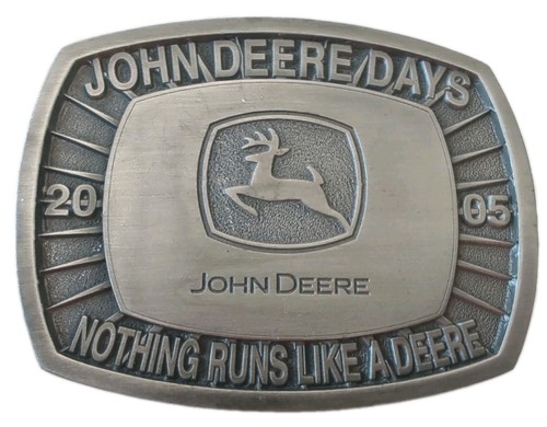 Rare John Deere Days 2005 Collectible Belt Buckle Chrome Officially Licensed USA