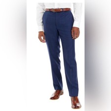 Michael Kors Men's Navy Windowpane Suit Separate Pants 44 x 30 wool blend