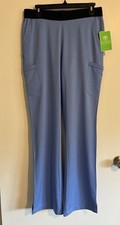 HH Works Healing Hands Scrub Powder Blue Womens Medium Tall Rachel Pant Comfy