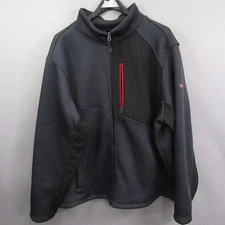 Swiss Tech Mens Soft Shell Jacket 3XL Gray Black Full Zip Sherpa Lined
