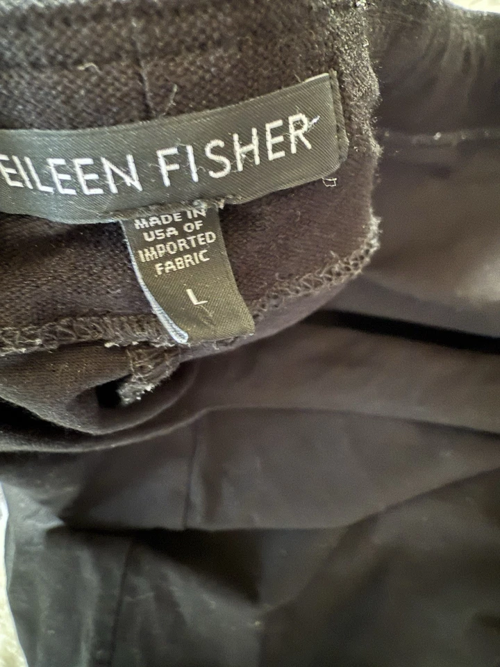 Eileen Fisher Women's Black Stretch Jeggings Size L Casual Elastic Waist - Image 3 of 3